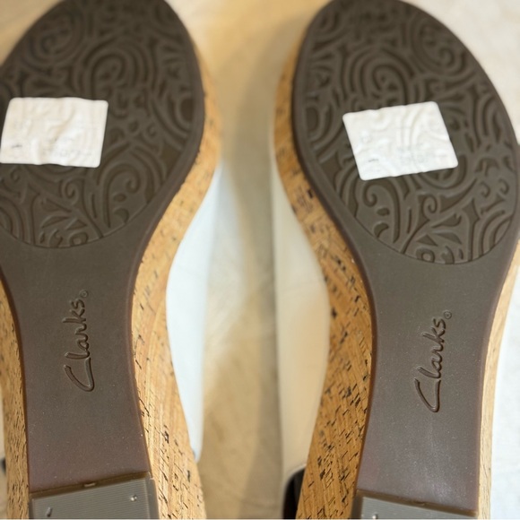 Clarks Artisan Orlena Currant White Cork Sandal Slingback Size 10 NIB‎